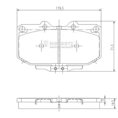 накладки NIPPARTS J3601058