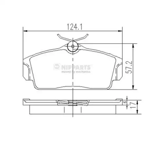 накладки NIPPARTS J3601068