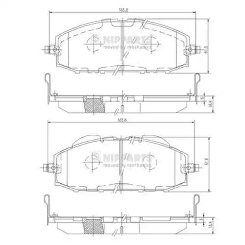 накладки NIPPARTS J3601070