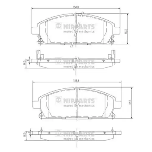 накладки NIPPARTS J3601071