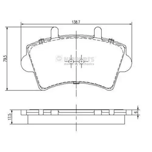 накладки NIPPARTS J3601079