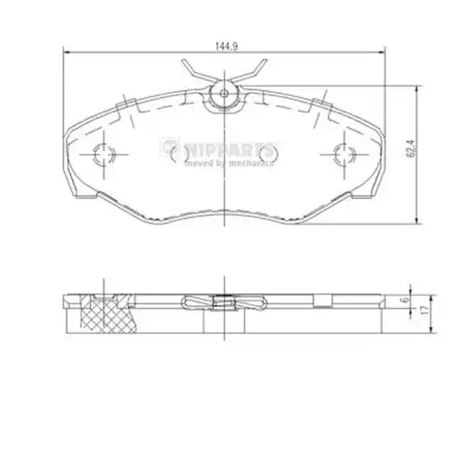 накладки NIPPARTS J3601080