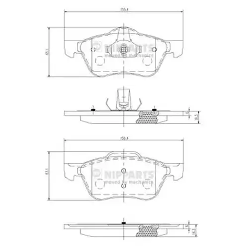 накладки NIPPARTS J3601082