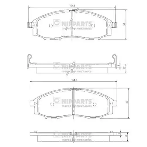 накладки NIPPARTS J3601088