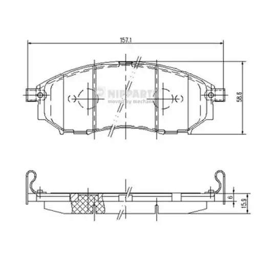 накладки NIPPARTS J3601094