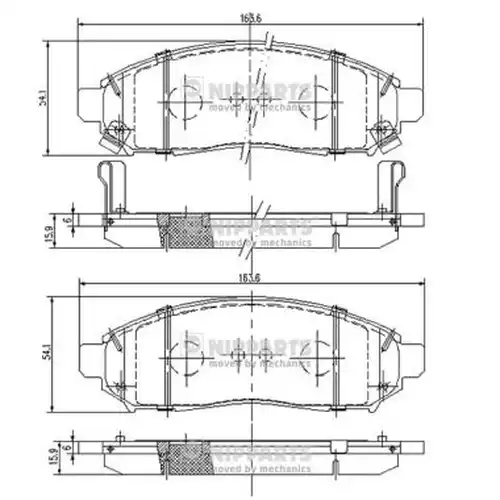 накладки NIPPARTS J3601095