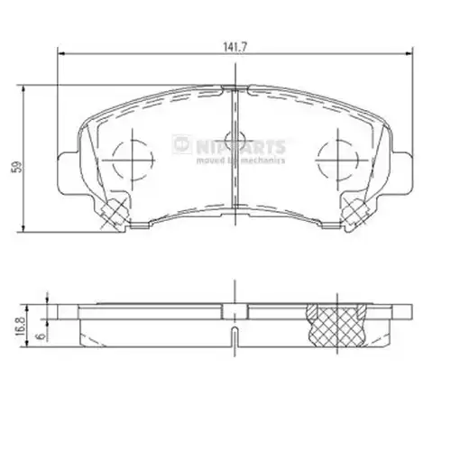 накладки NIPPARTS J3601096