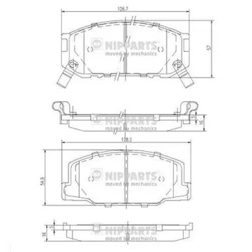 накладки NIPPARTS J3602031