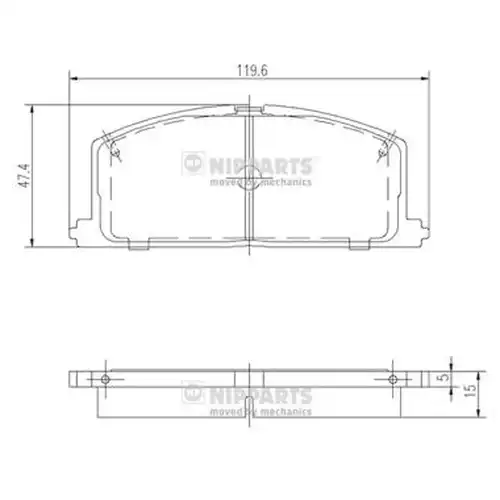 накладки NIPPARTS J3602035