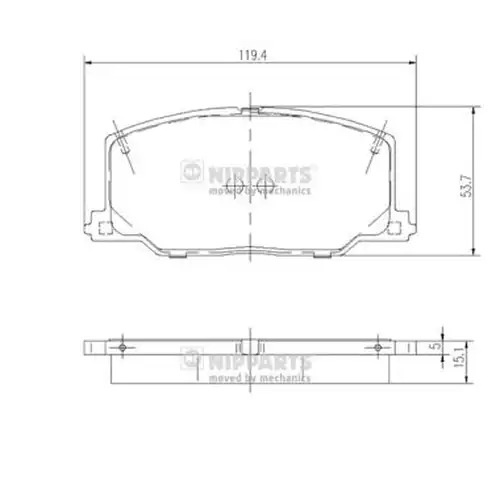 накладки NIPPARTS J3602037