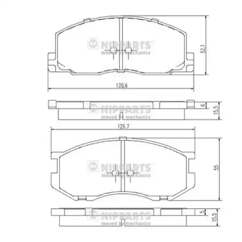 накладки NIPPARTS J3602039