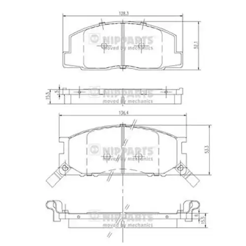 накладки NIPPARTS J3602042