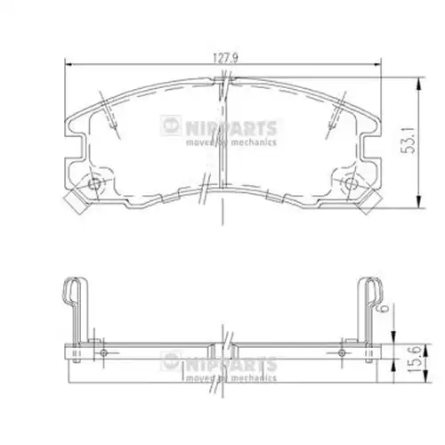 накладки NIPPARTS J3602049