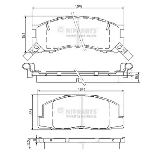 накладки NIPPARTS J3602050