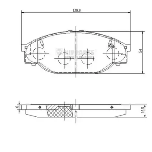 накладки NIPPARTS J3602053