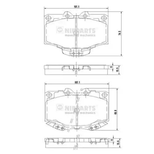 накладки NIPPARTS J3602056