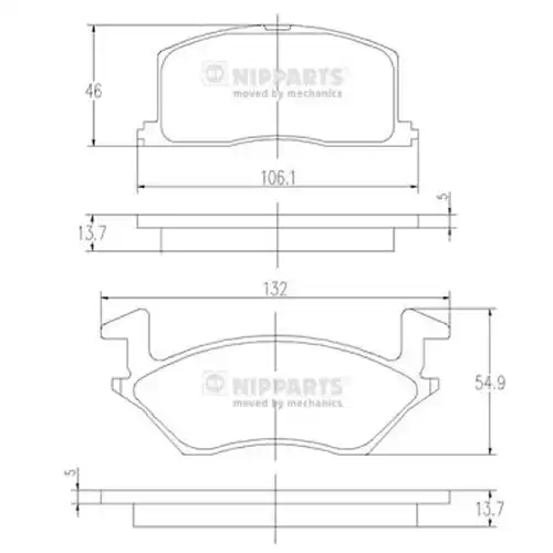 накладки NIPPARTS J3602057