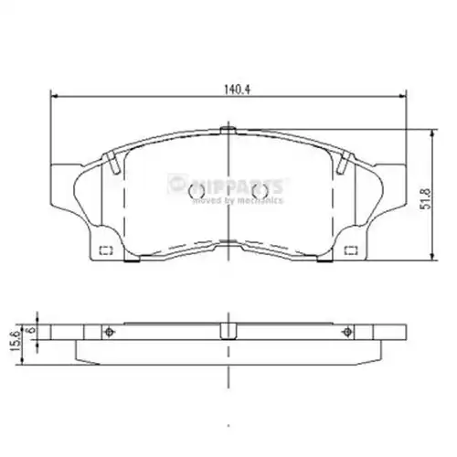 накладки NIPPARTS J3602058