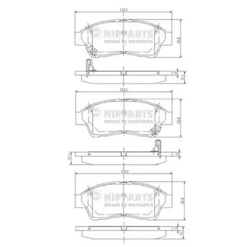 накладки NIPPARTS J3602064