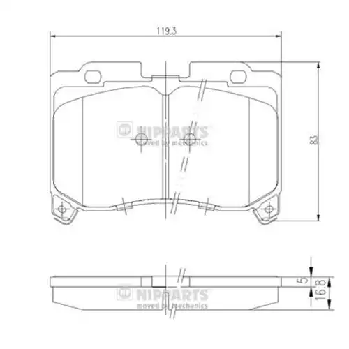 накладки NIPPARTS J3602069