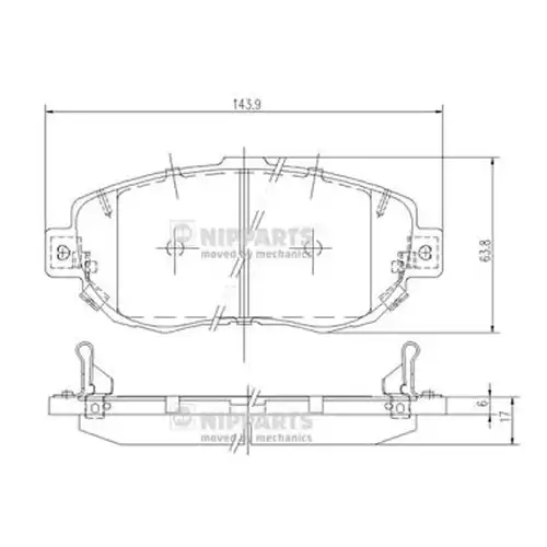 накладки NIPPARTS J3602072