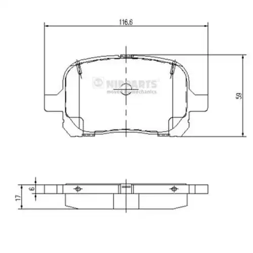 накладки NIPPARTS J3602081