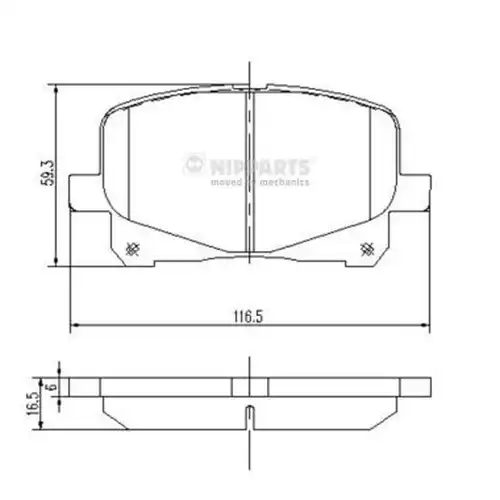 накладки NIPPARTS J3602090