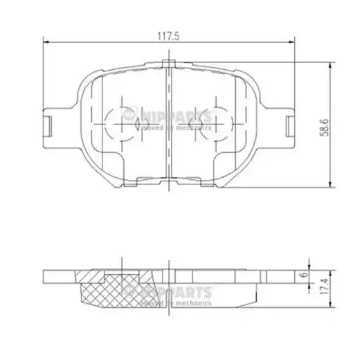 накладки NIPPARTS J3602091