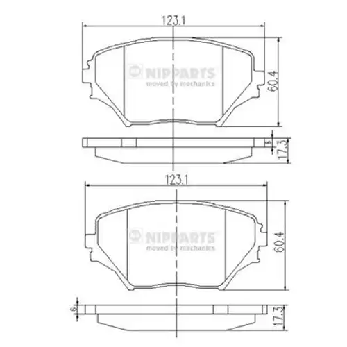 накладки NIPPARTS J3602095