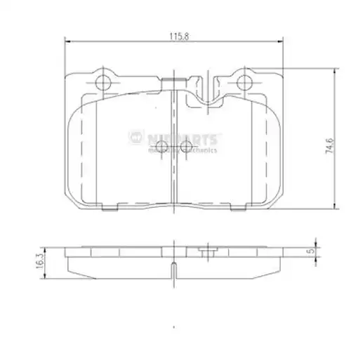 накладки NIPPARTS J3602103