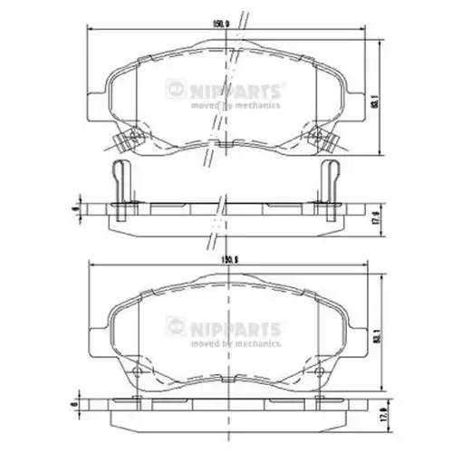 накладки NIPPARTS J3602112