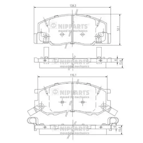 накладки NIPPARTS J3602114