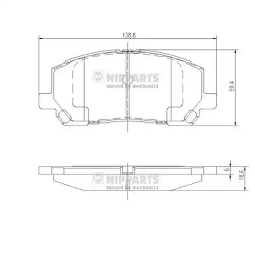 накладки NIPPARTS J3602118