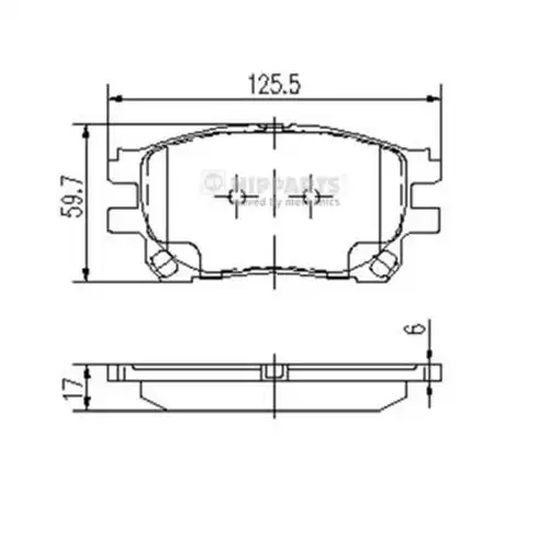 накладки NIPPARTS J3602119