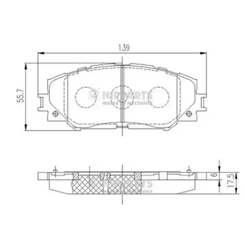 накладки NIPPARTS J3602120