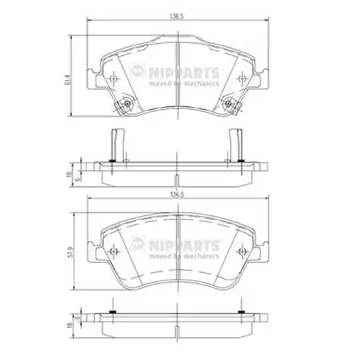 накладки NIPPARTS J3602124