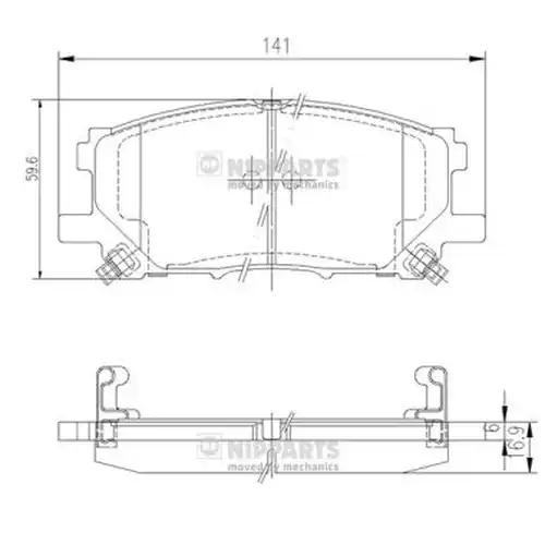 накладки NIPPARTS J3602125