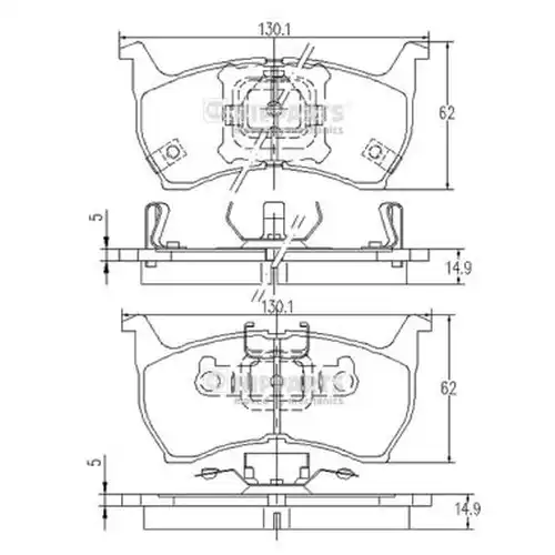 накладки NIPPARTS J3603001