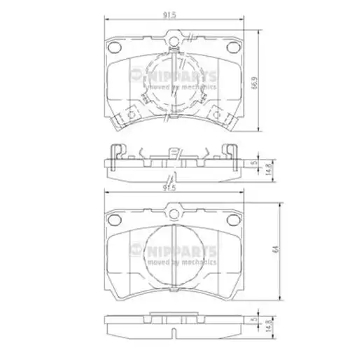 накладки NIPPARTS J3603026