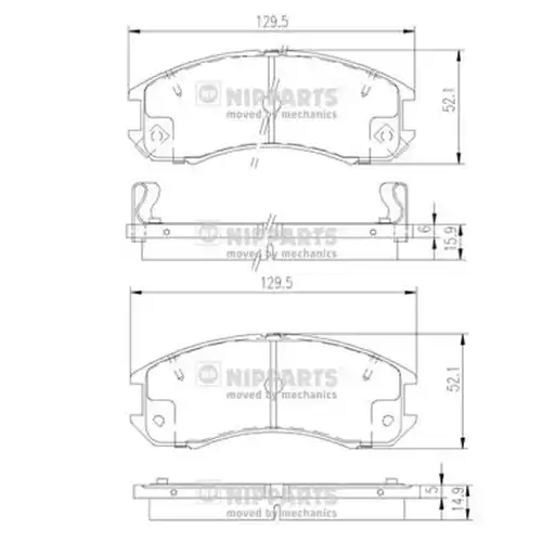 накладки NIPPARTS J3603031