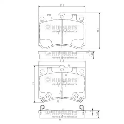 накладки NIPPARTS J3603035