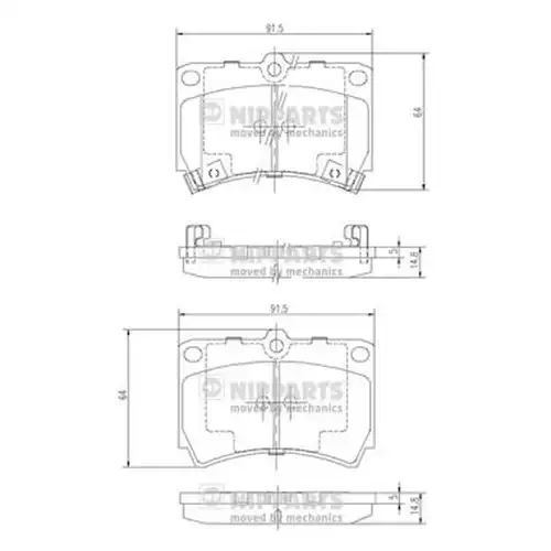 накладки NIPPARTS J3603036