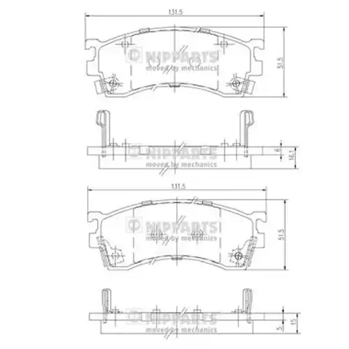 накладки NIPPARTS J3603038