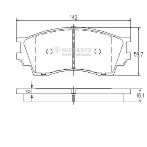 накладки NIPPARTS J3603040