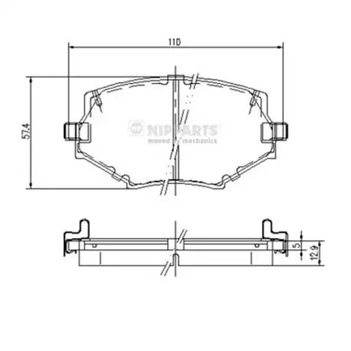 накладки NIPPARTS J3603044