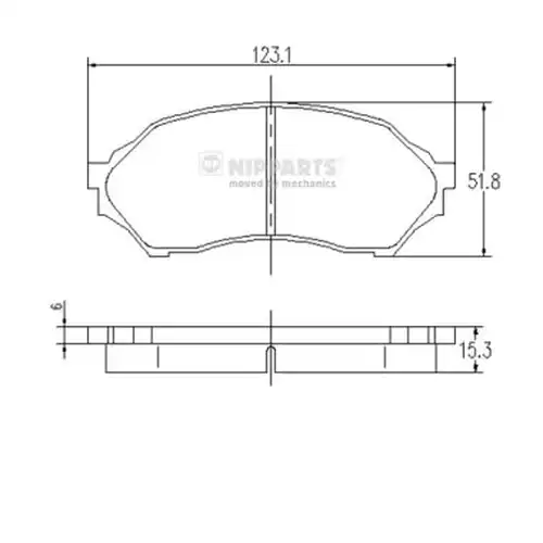 накладки NIPPARTS J3603047