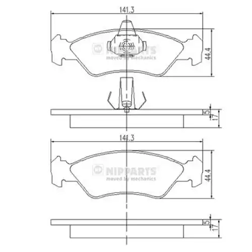 накладки NIPPARTS J3603049