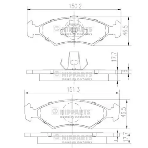 накладки NIPPARTS J3603050