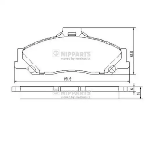 накладки NIPPARTS J3603053