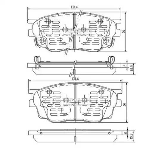 накладки NIPPARTS J3603055